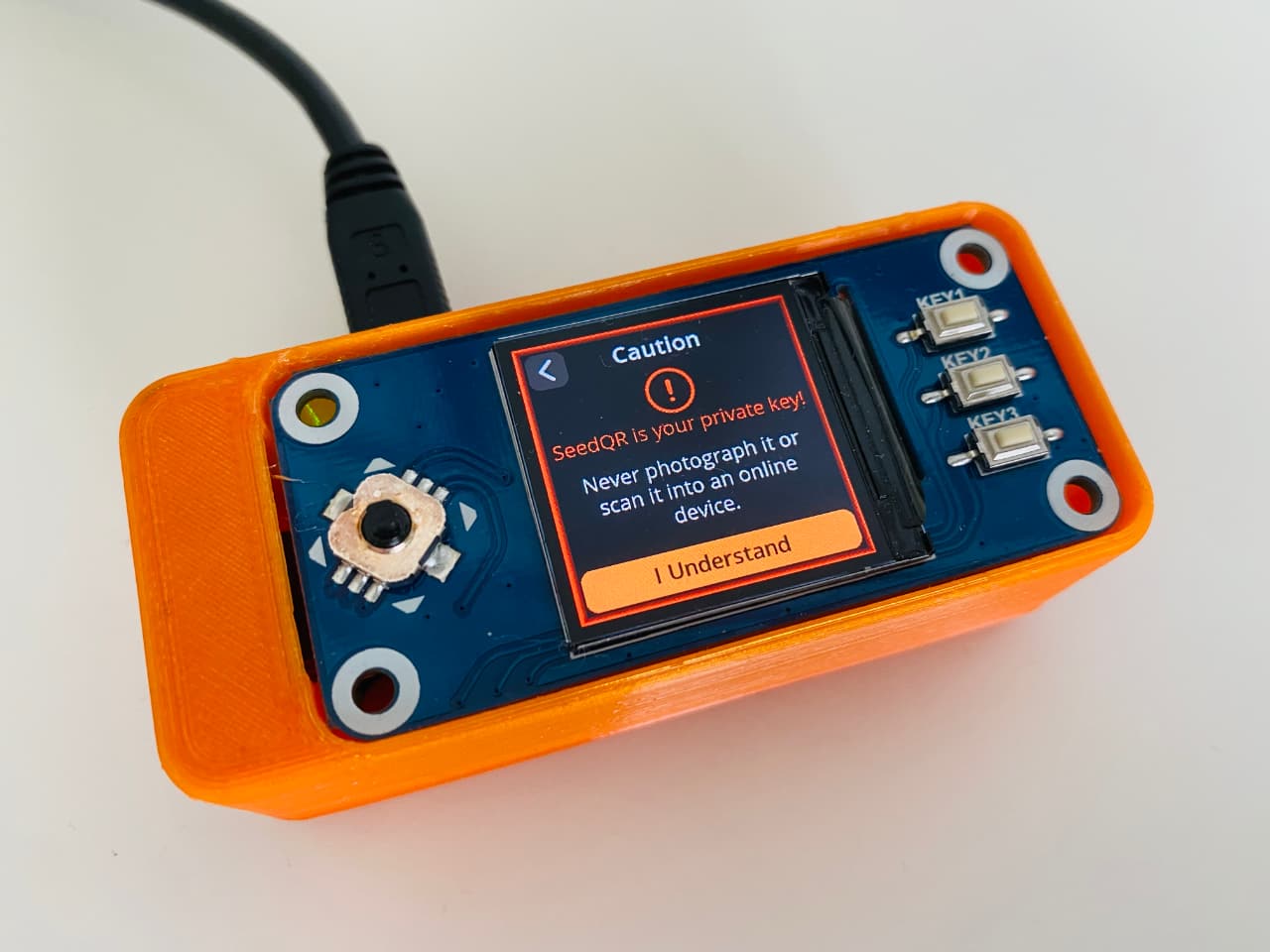 SeedSigner und SteelQR-Platte