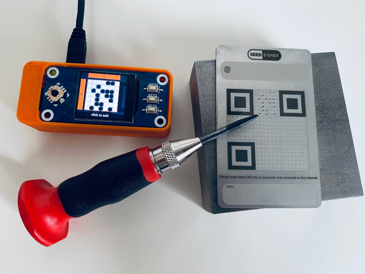 SeedSigner SteelQR Prozess