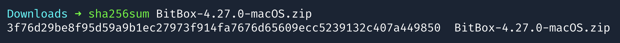 Prüfsumme erstellen und vergleichen